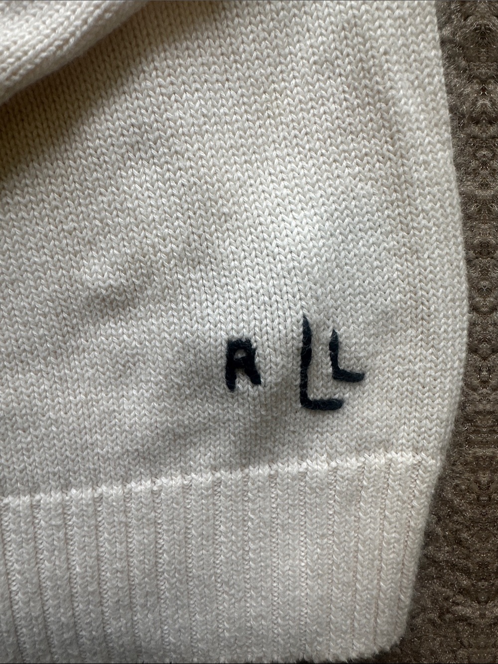 Cream Lauren Ralph Lauren Sweater XL - Picture 2 of 6